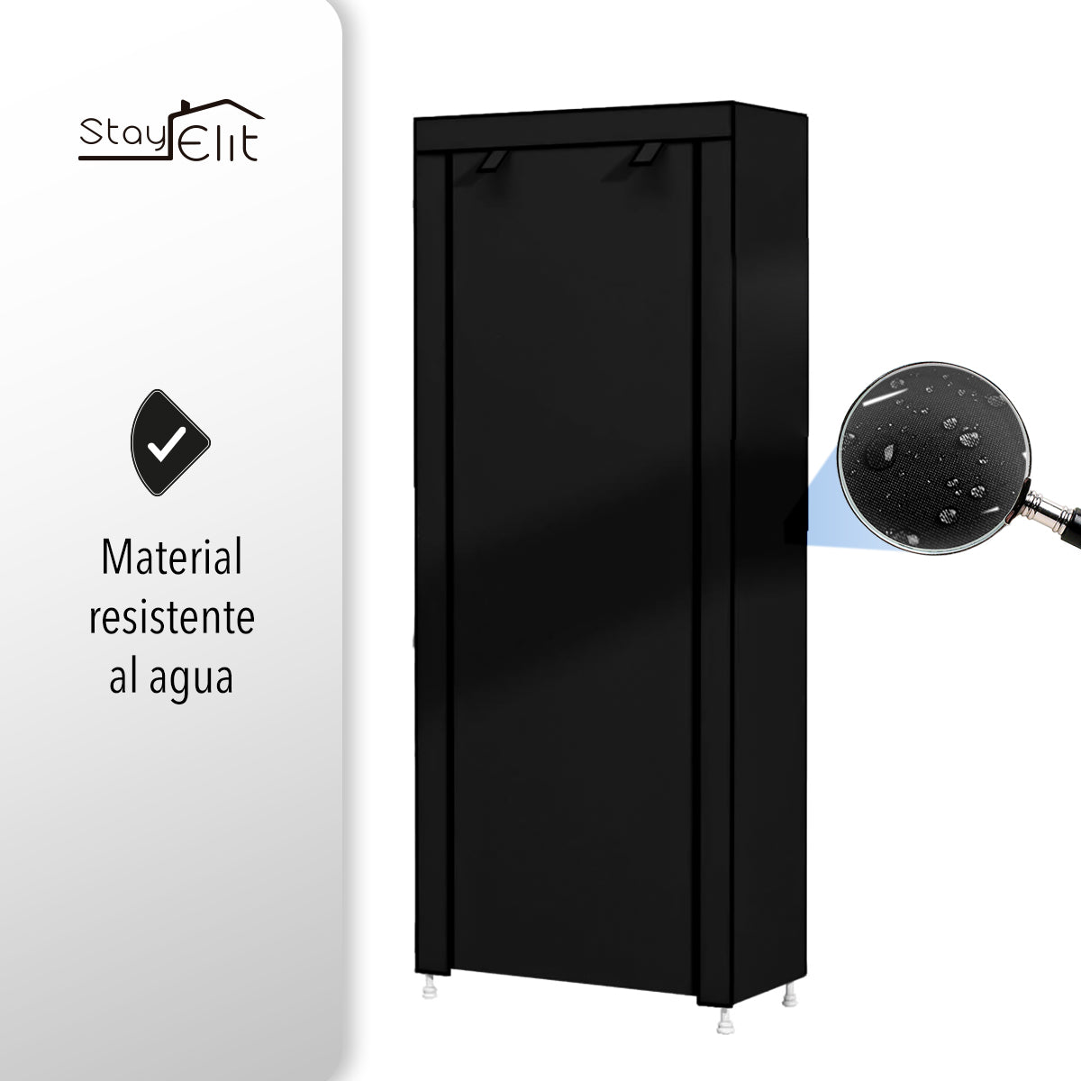 ZAPATERA CLOSET DE 9 NIVELES COLOR NEGRO