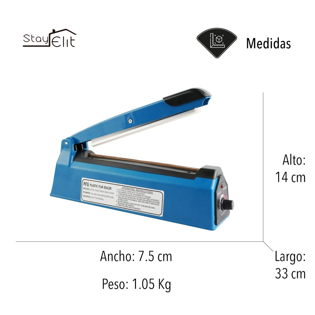 MÁQUINA TÉRMICA SELLADORA DE BOLSAS 20 CM