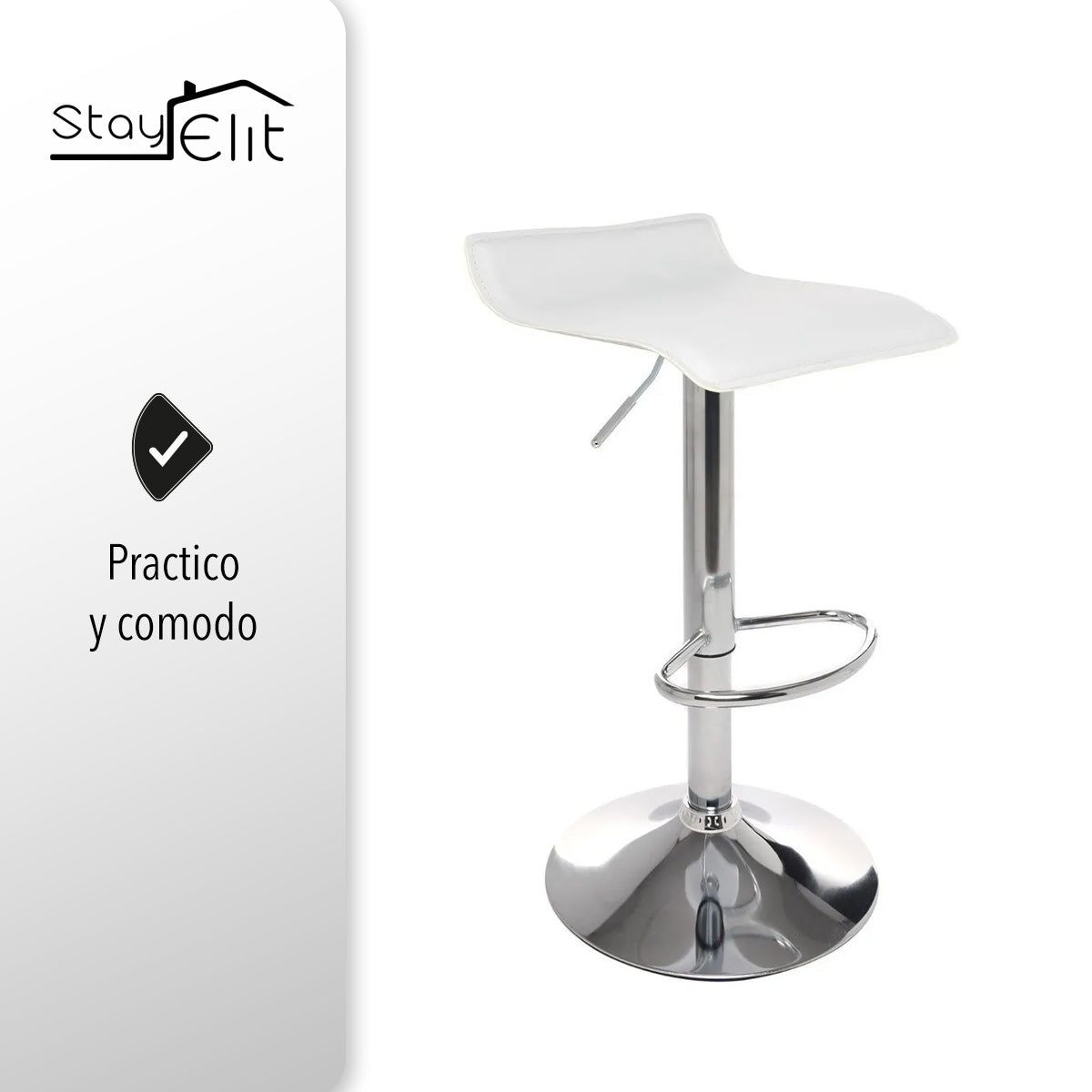 SET DE 2 BANCOS DE BARRA COLOR BLANCO