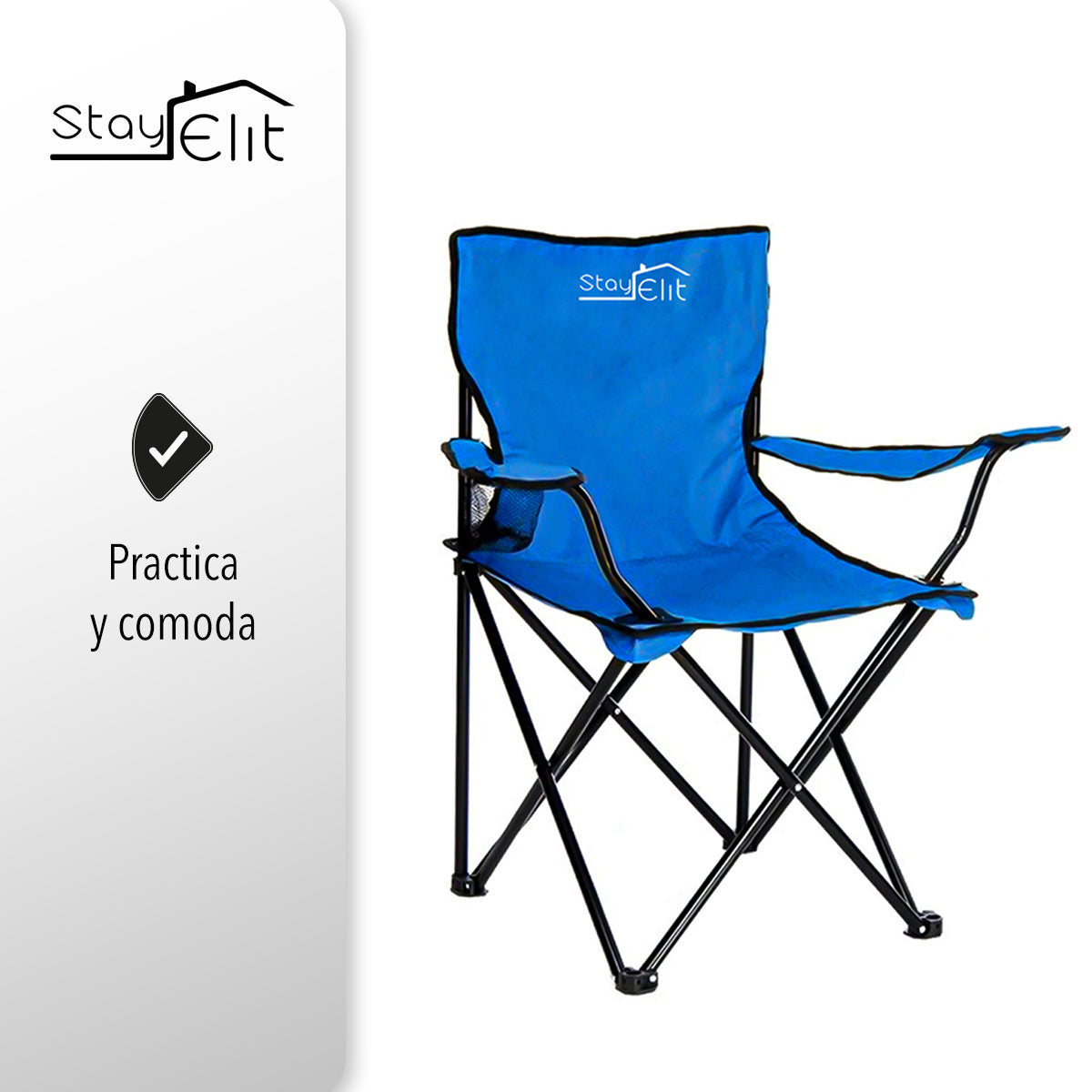 SILLA PLEGABLE DE CAMPISMO COLOR AZUL