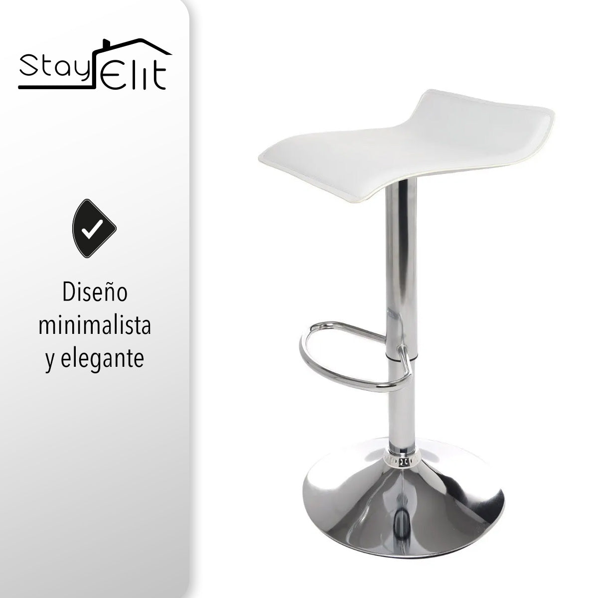 SET DE 2 BANCOS DE BARRA COLOR BLANCO