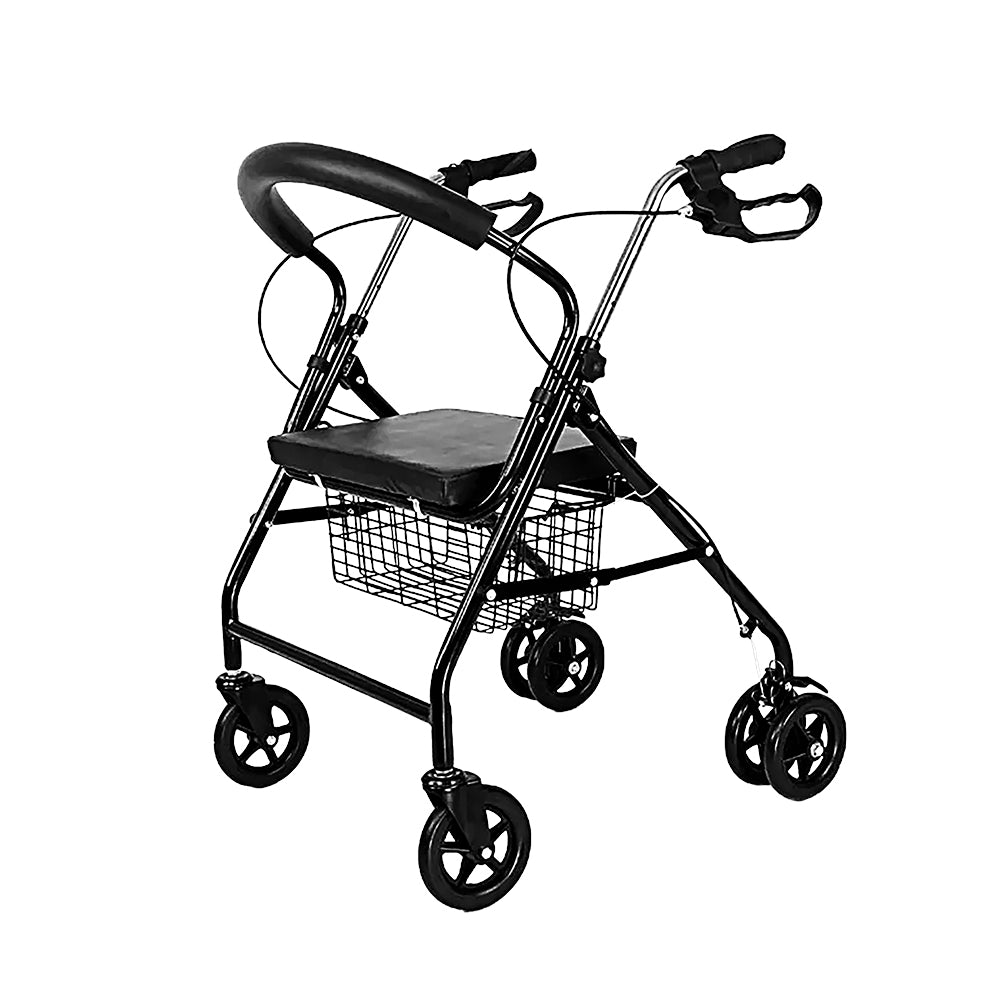 ANDADERA ORTOPÉDICA CON ASIENTO PARA ADULTO COLOR NEGRO