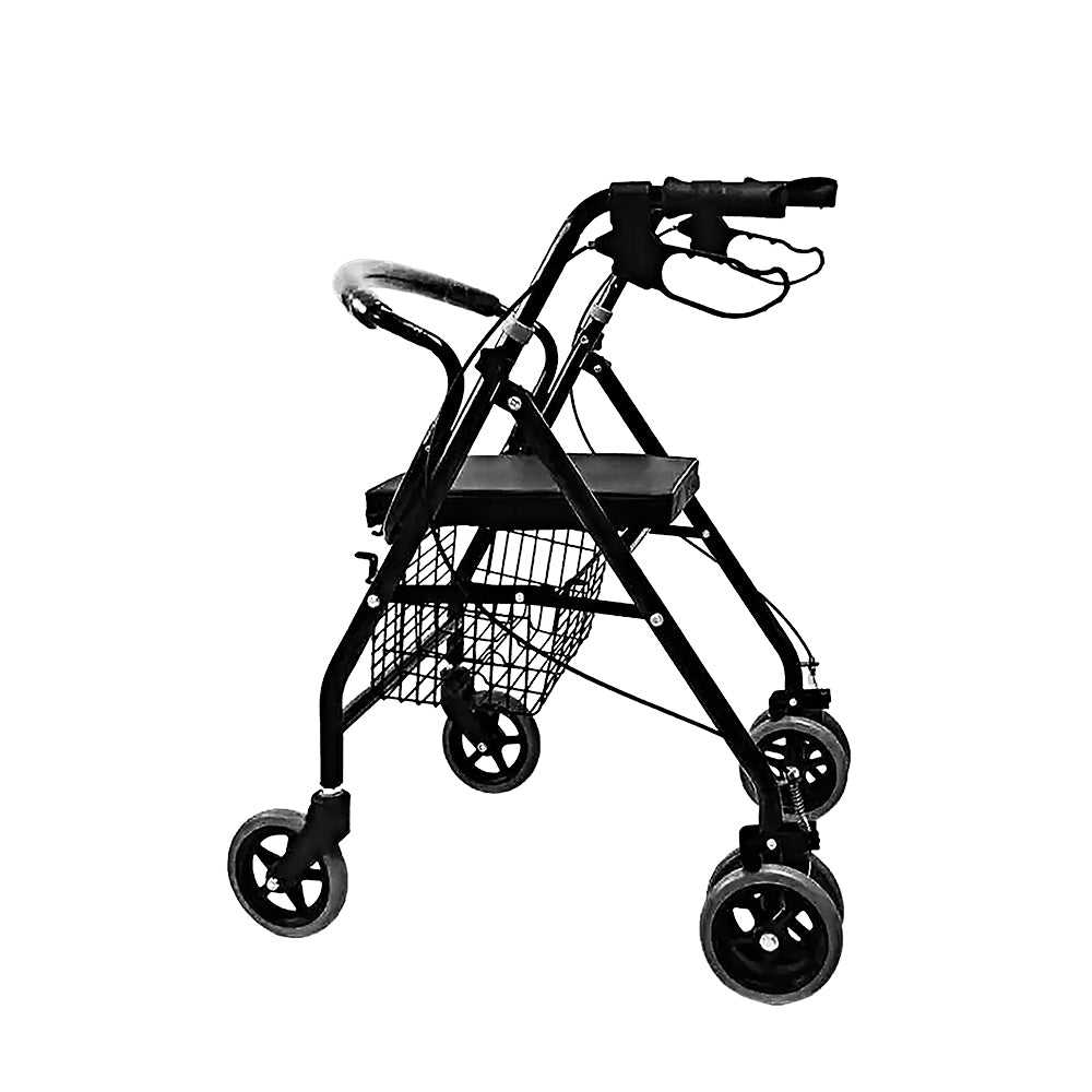 ANDADERA ORTOPÉDICA CON ASIENTO PARA ADULTO COLOR NEGRO