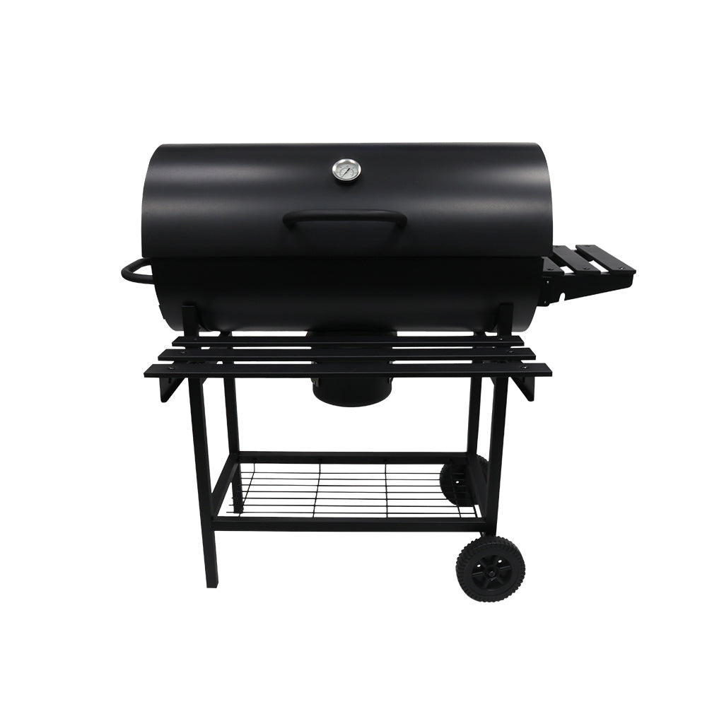 ASADOR TIPO BARRIL COLOR NEGRO 109X70X95 CM