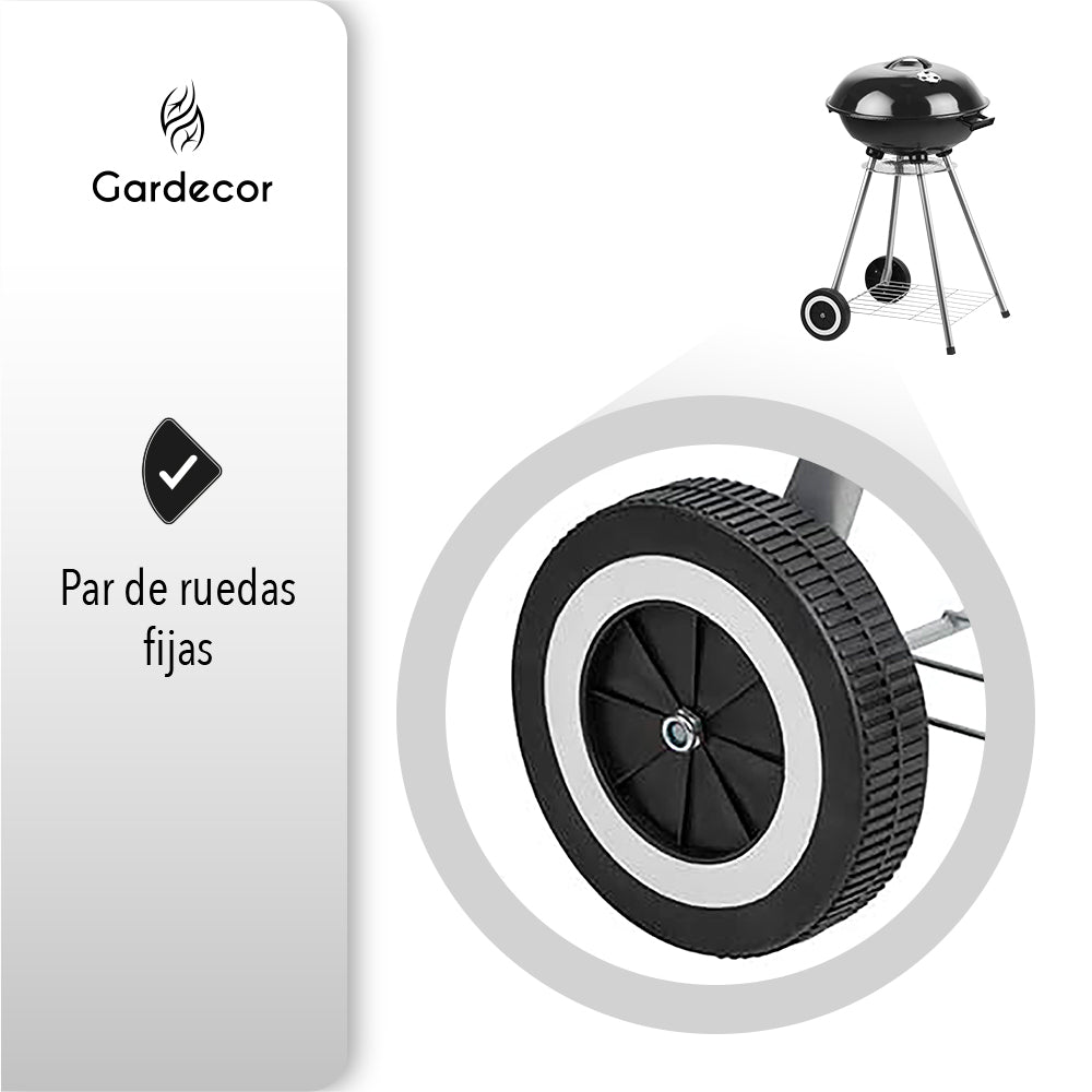 ASADOR PORTÁTIL DE CARBÓN COLOR NEGRO