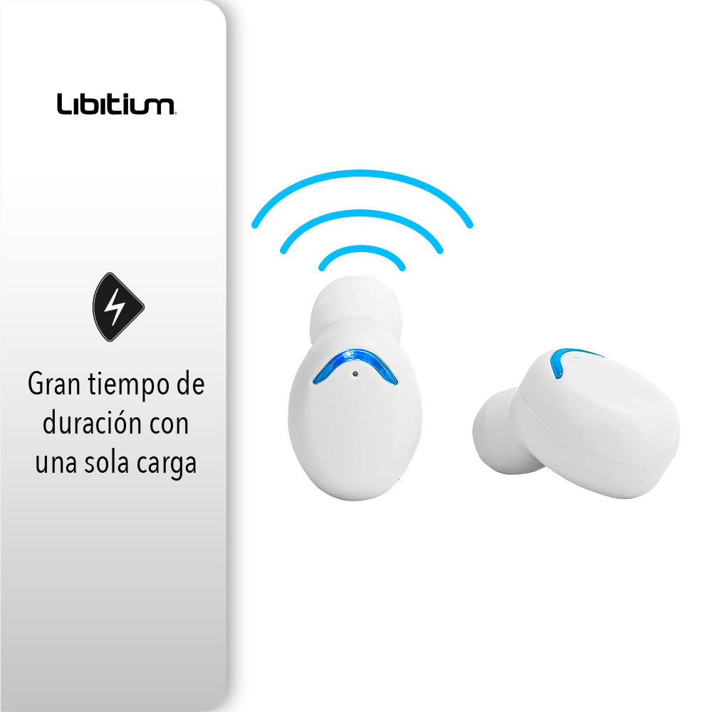AUDÍFONOS INALÁMBRICOS BLUETOOTH COLOR BLANCO