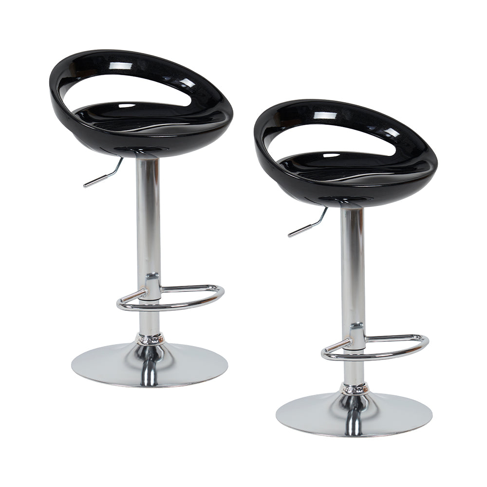 SET DE 2 SILLAS ALTAS GIRATORIAS TABURETE DE BARRA COLOR BLANCO