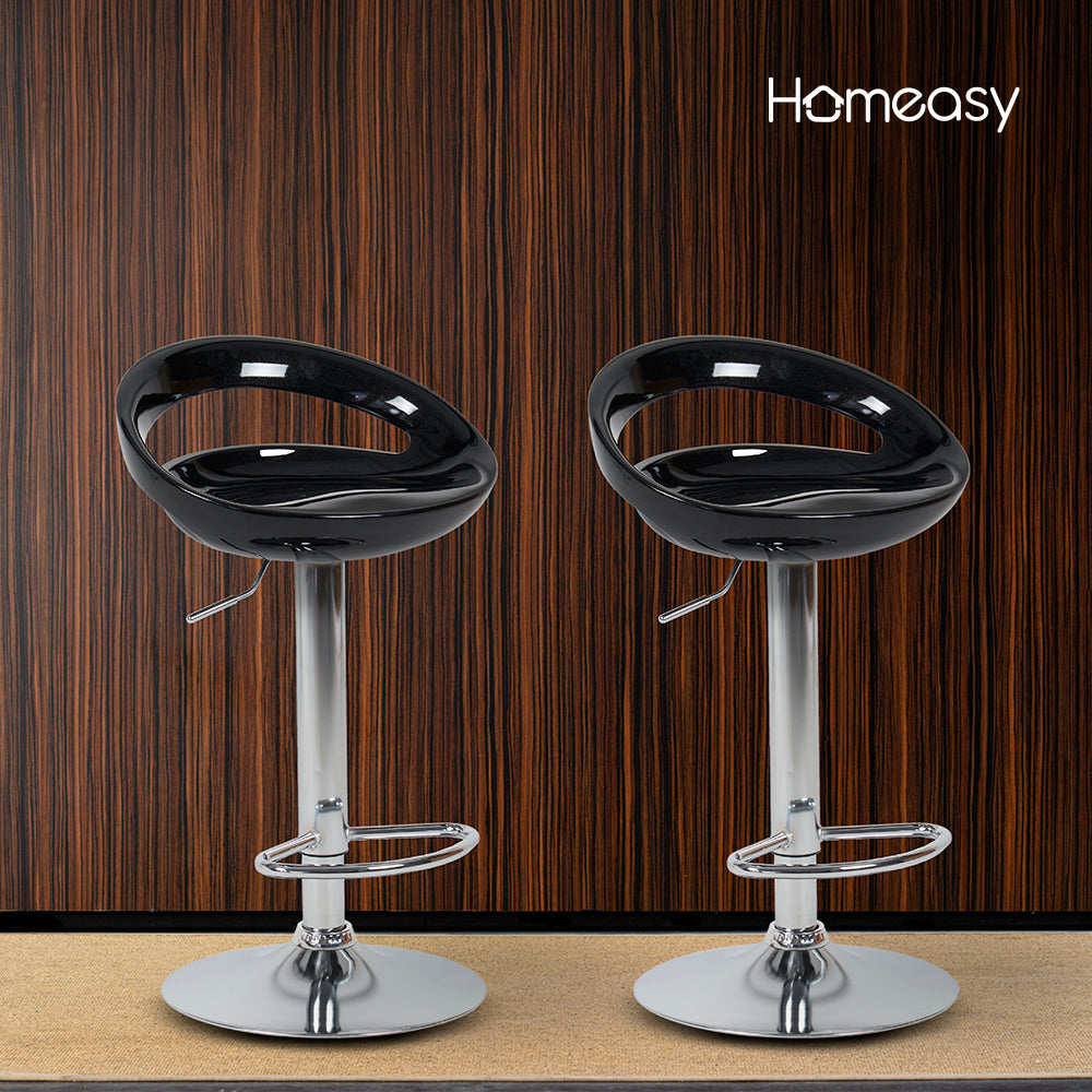 SET DE 2 SILLAS ALTAS GIRATORIAS TABURETE DE BARRA COLOR BLANCO