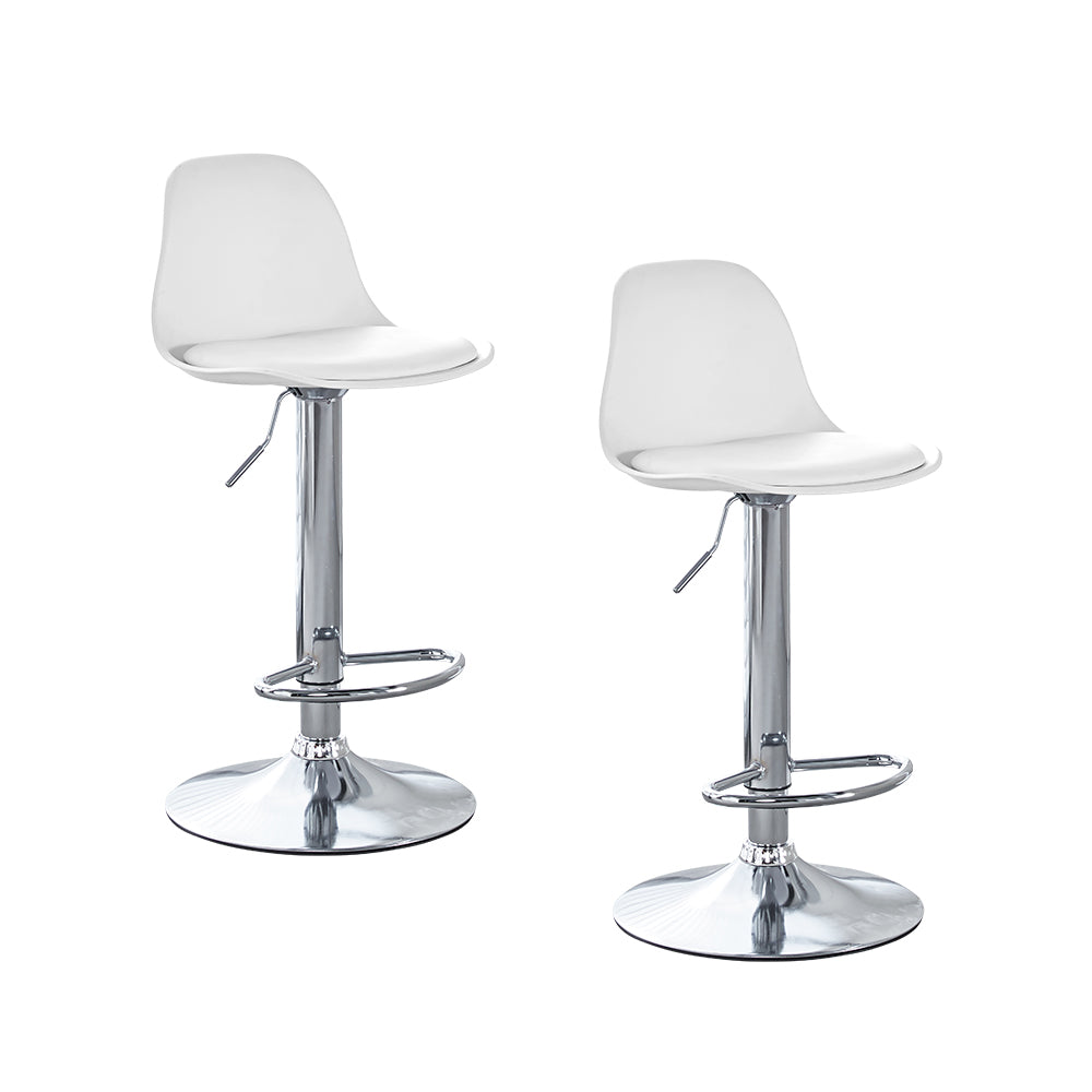 SET DE 2 BANCOS TIPO EAMES COLOR BLANCO