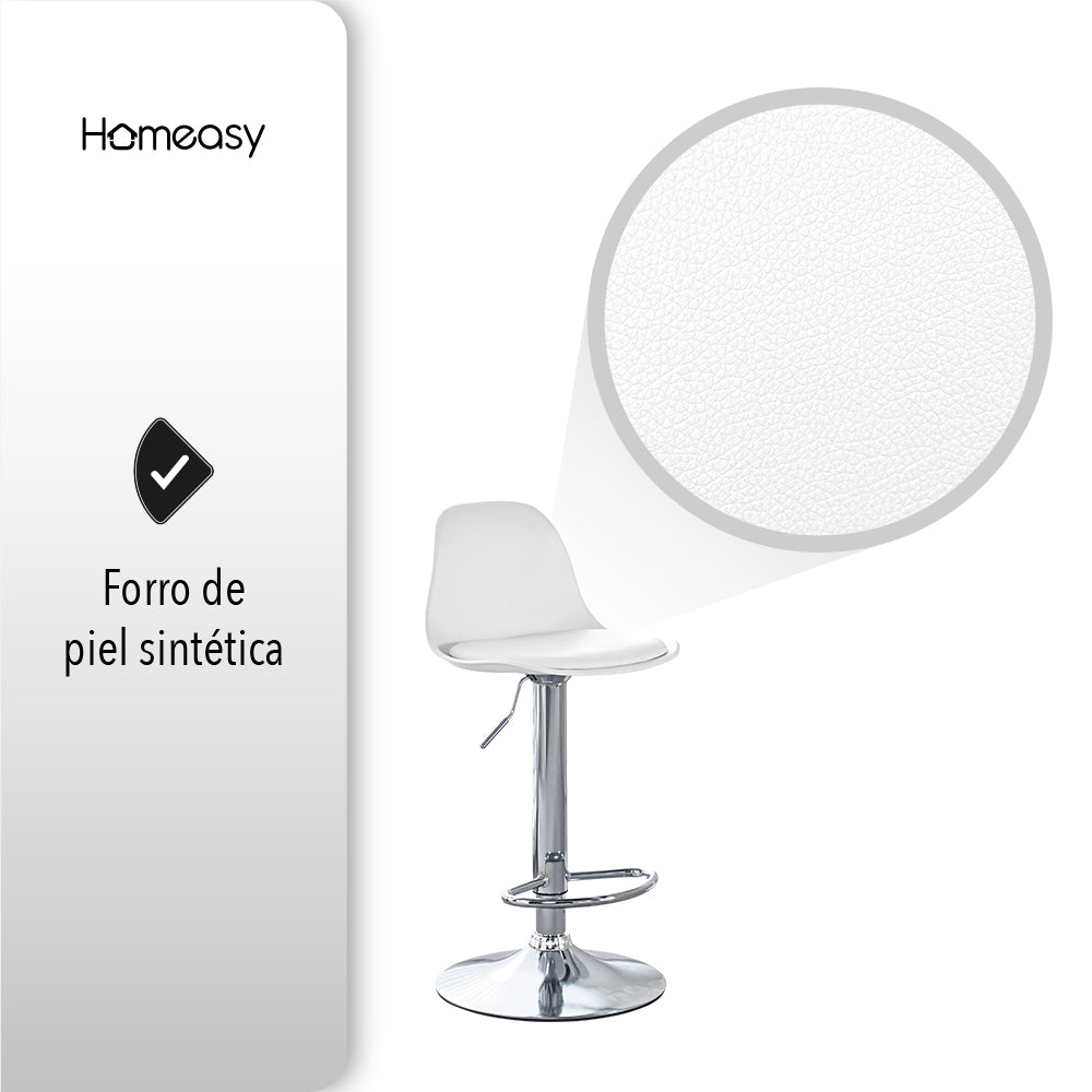 SET DE 2 BANCOS TIPO EAMES COLOR BLANCO