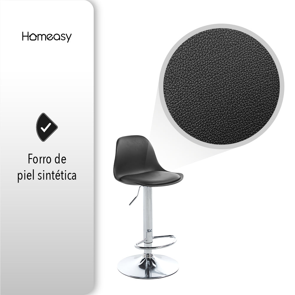 SET DE 2 BANCOS TIPO EAMES COLOR NEGRO