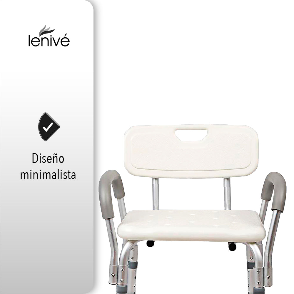 SILLA PARA DUCHA CON BRAZOS AJUSTABLES