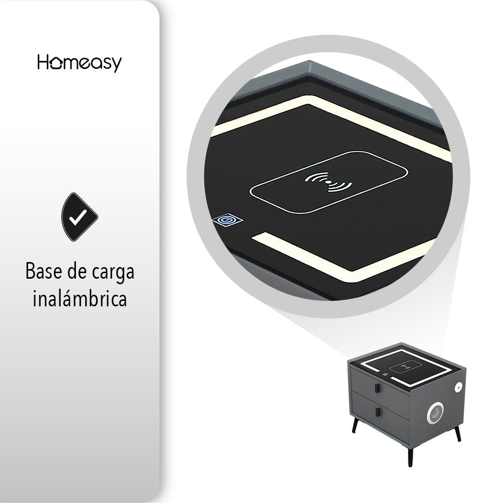 BURÓ CON CARGA INTELIGENTE COLOR GRIS OSCURO