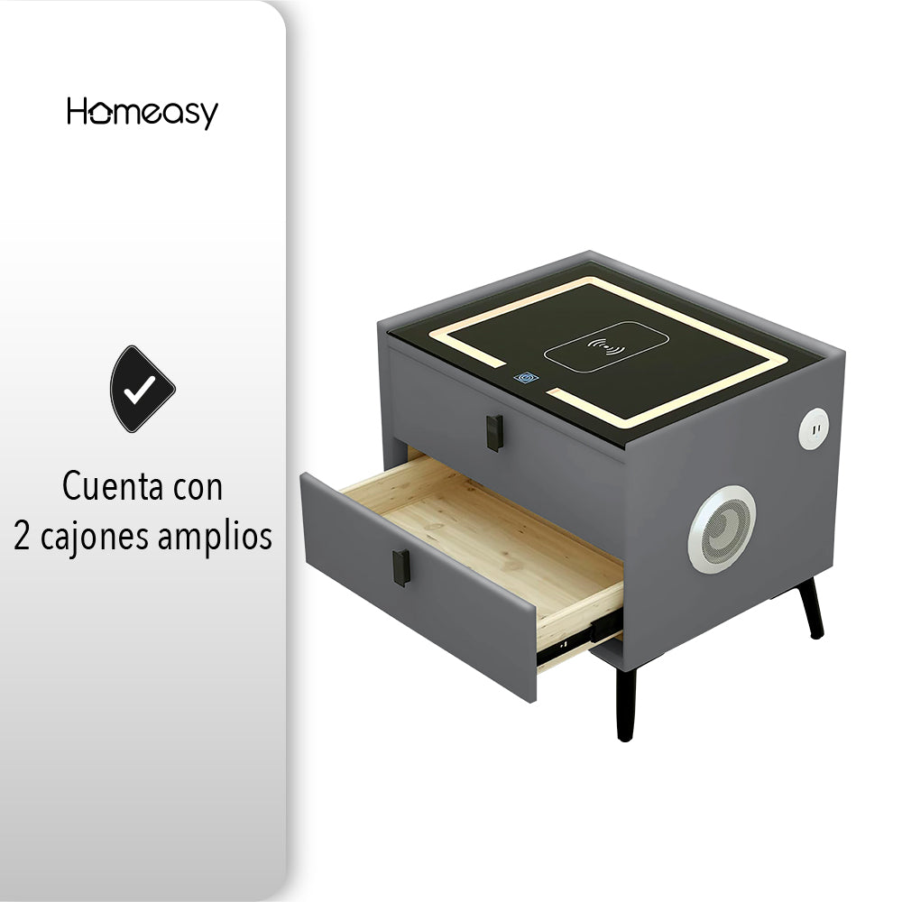 BURÓ CON CARGA INTELIGENTE COLOR GRIS OSCURO