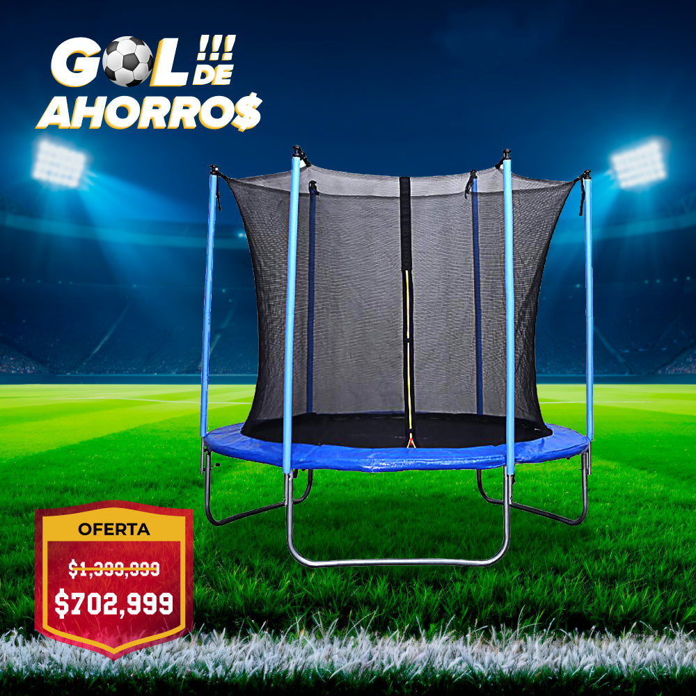 TRAMPOLÍN PARA NIÑOS CON MALLA DE 8 PIES