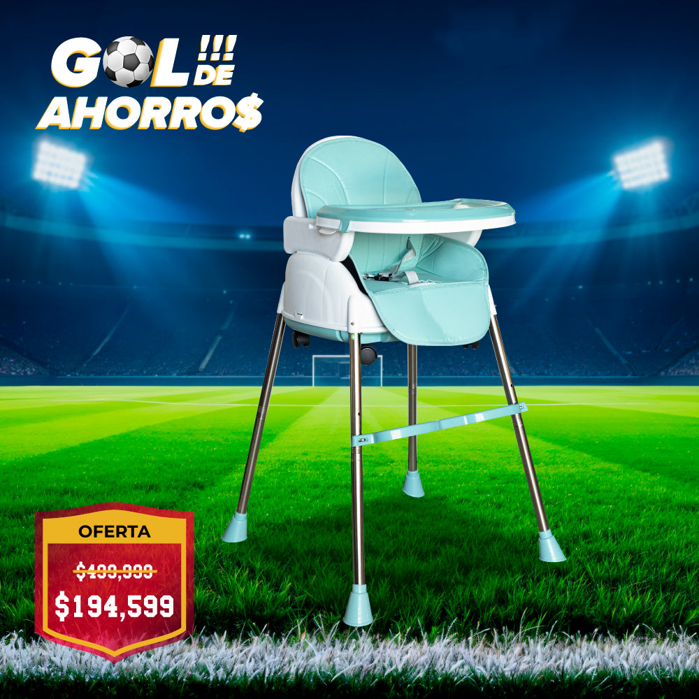 SILLA DE BEBÉ PARA COMER 3 EN 1 COLOR MENTA