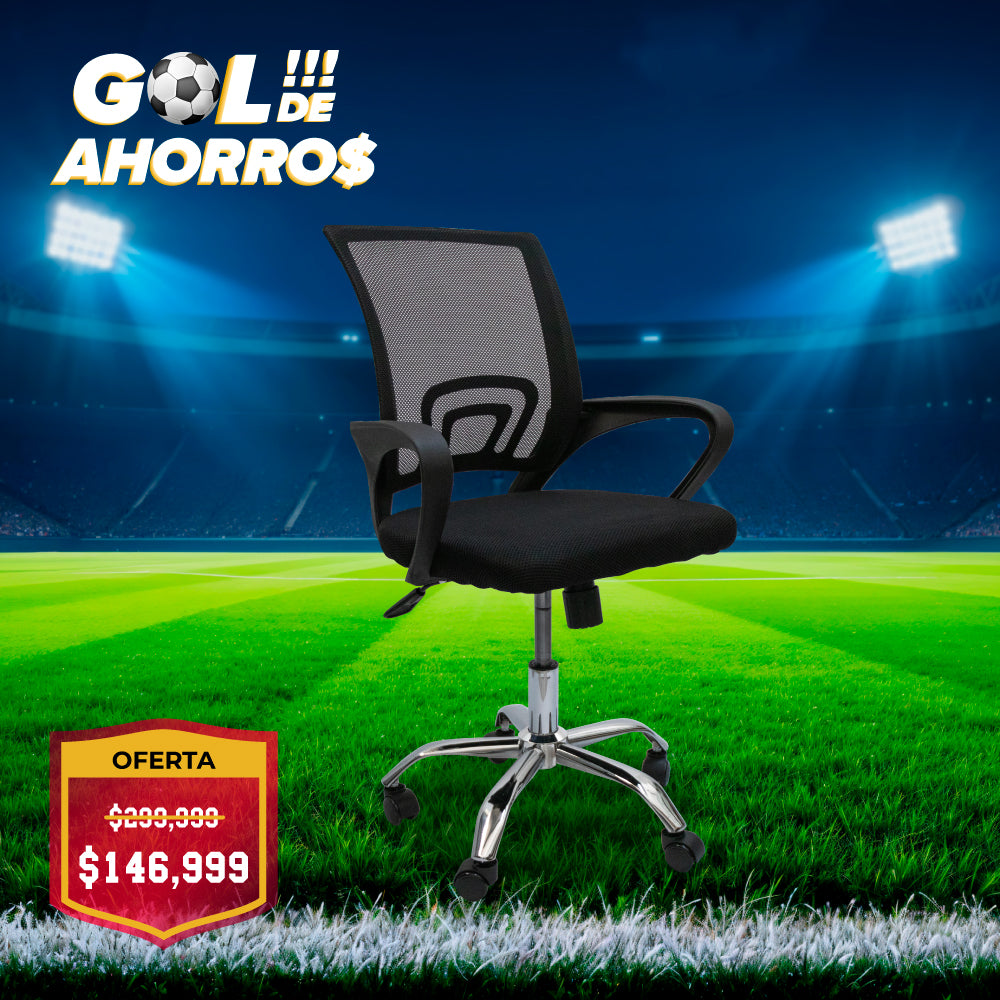 SILLA DE OFICINA ERGONÓMICA COLOR NEGRA