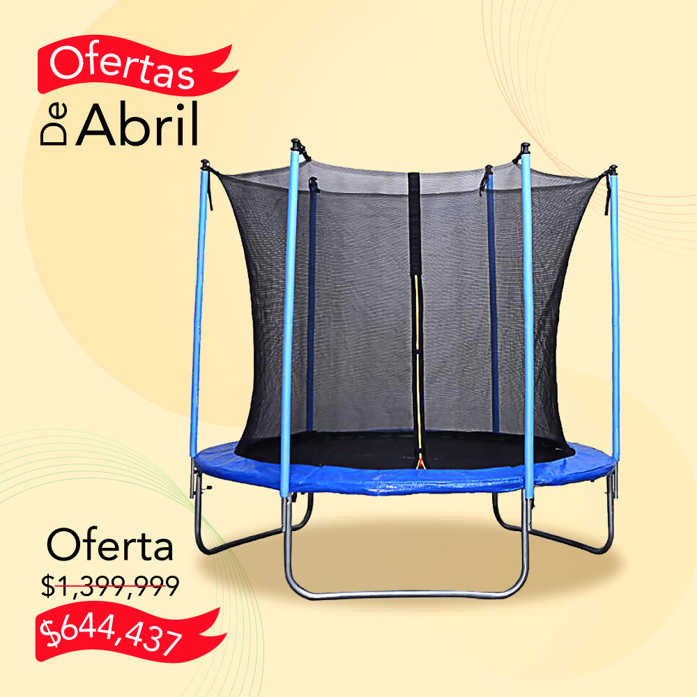 TRAMPOLÍN PARA NIÑOS CON MALLA DE 8 PIES