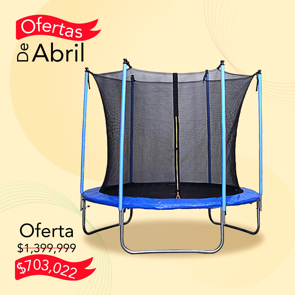TRAMPOLÍN PARA NIÑOS CON MALLA DE 8 PIES