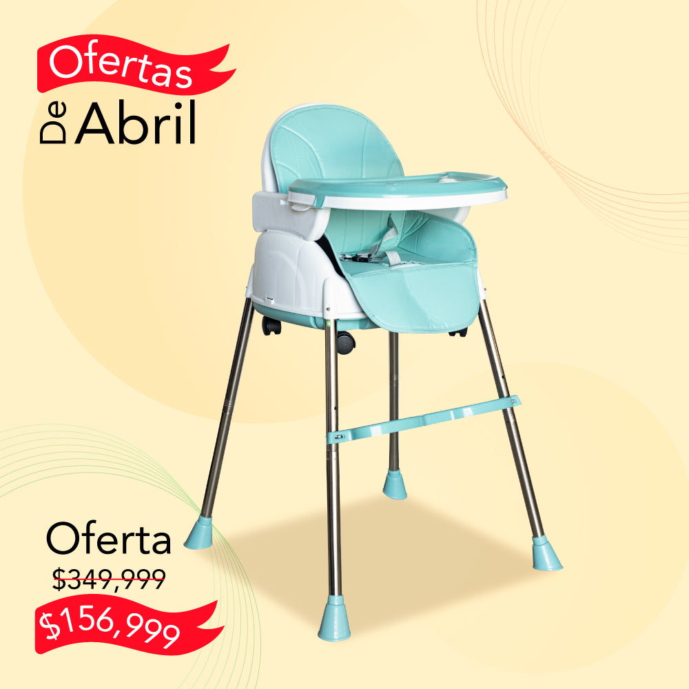 SILLA DE BEBÉ PARA COMER 3 EN 1 COLOR MENTA