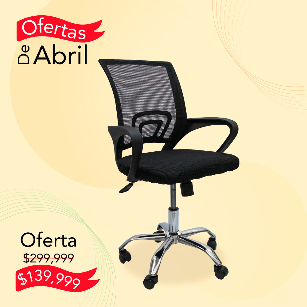SILLA DE OFICINA ERGONÓMICA COLOR NEGRA