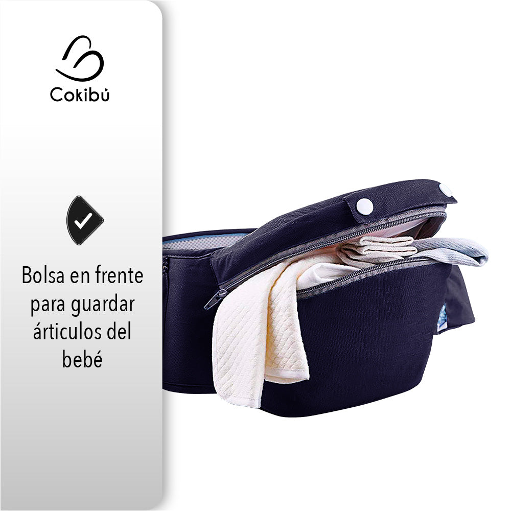 CARGADOR DE BEBÉS ERGONÓMICO MULTISOPORTES COLOR AZUL OSCURO PARA NIÑOS DE 0 A 36 MESES