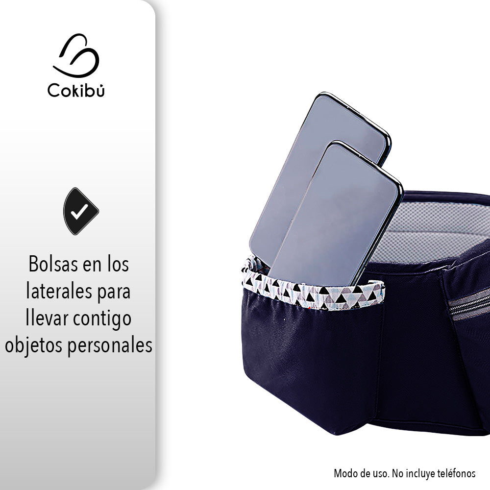 CARGADOR DE BEBÉS ERGONÓMICO MULTISOPORTES COLOR AZUL OSCURO PARA NIÑOS DE 0 A 36 MESES