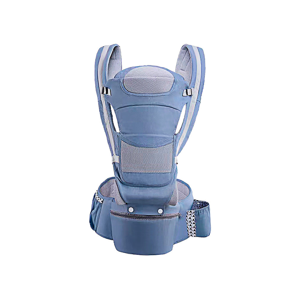 CARGADOR DE BEBÉS ERGONÓMICO MULTISOPORTES COLOR AZUL PARA NIÑOS DE 0 A 36 MESES