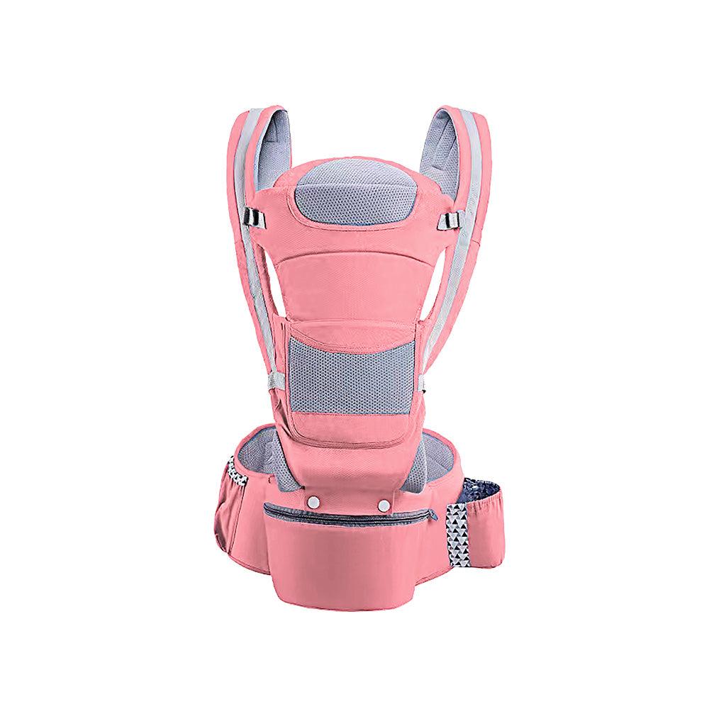 CARGADOR DE BEBÉS ERGONÓMICO MULTISOPORTES COLOR ROSA PARA NIÑOS DE 0 A 36 MESES
