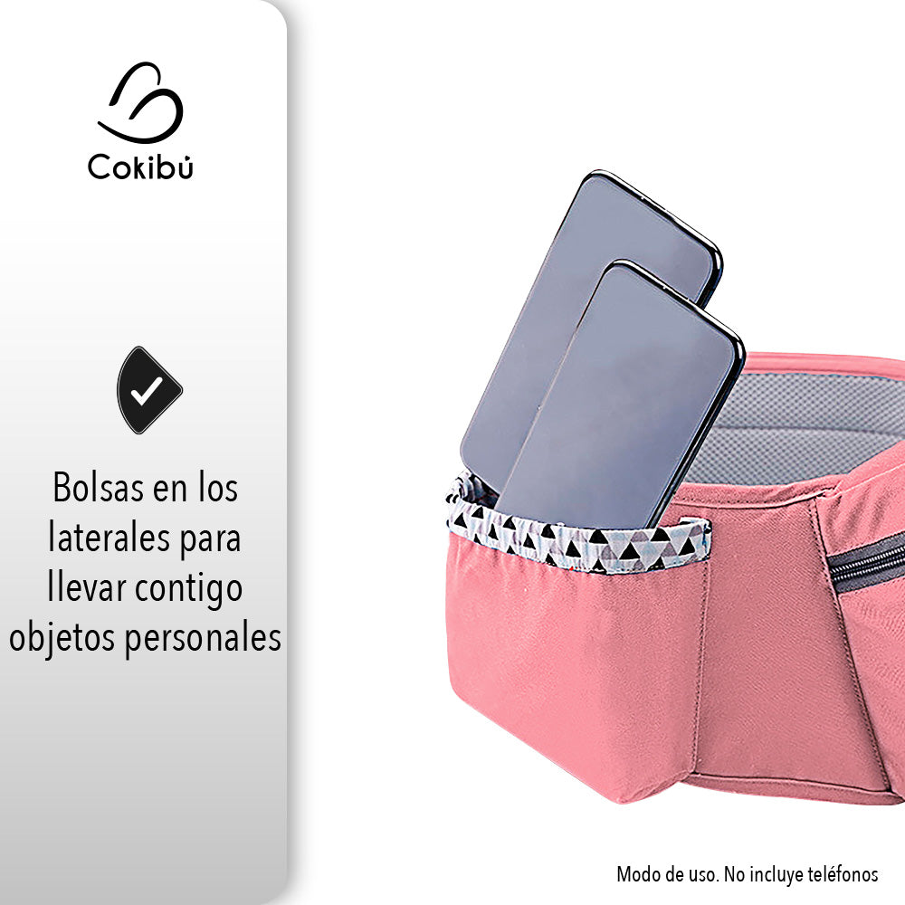 CARGADOR DE BEBÉS ERGONÓMICO MULTISOPORTES COLOR ROSA PARA NIÑOS DE 0 A 36 MESES