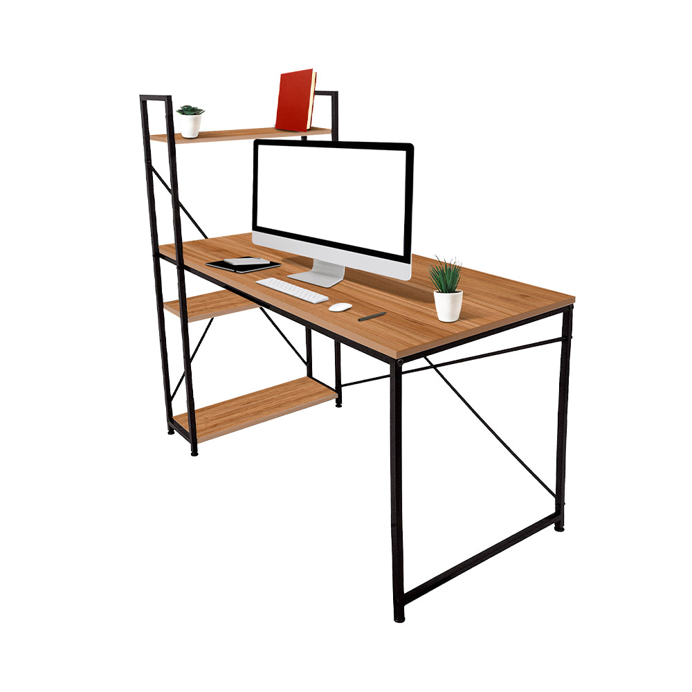 ESCRITORIO HOME OFFICE DE MELAMINA CON REPISA 1.2M