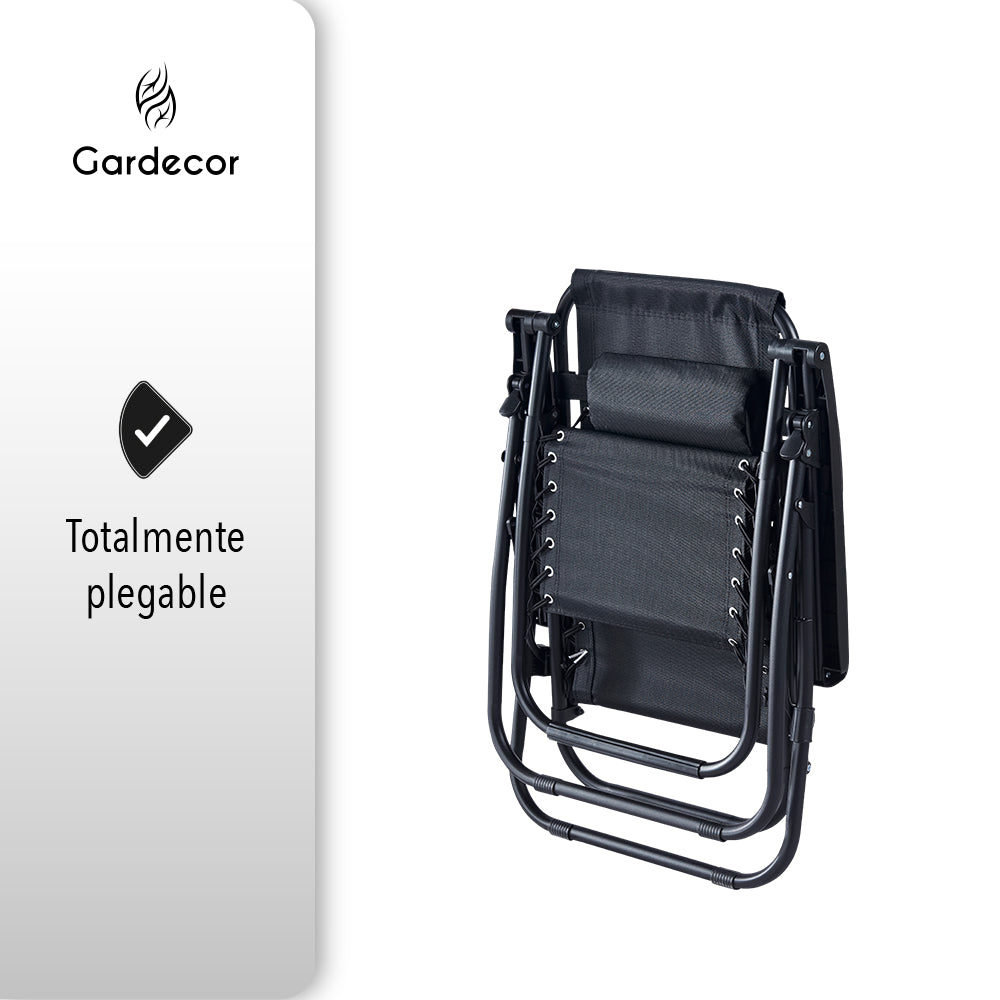 SILLA DE GRAVEDAD CERO COLOR NEGRO