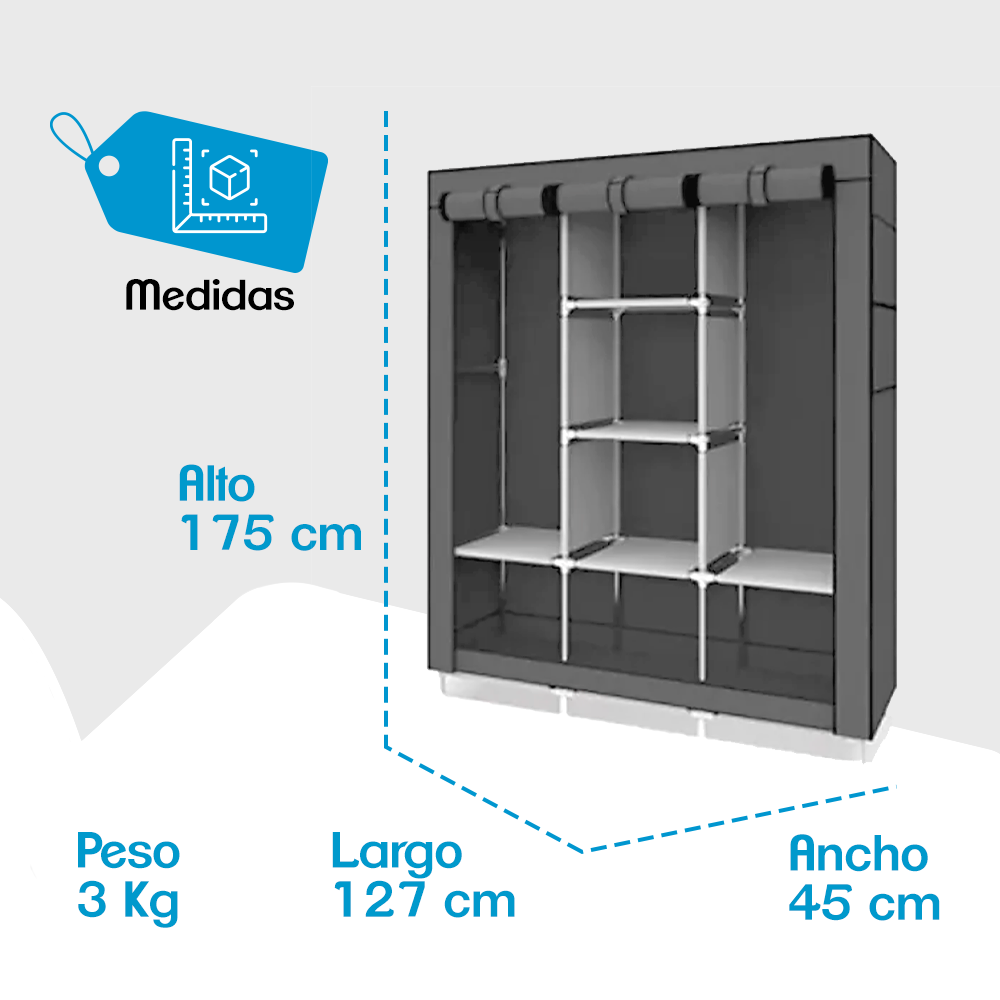 ORGANIZADOR DE ROPA LIGERA ZAPATOS Y ACCESORIOS