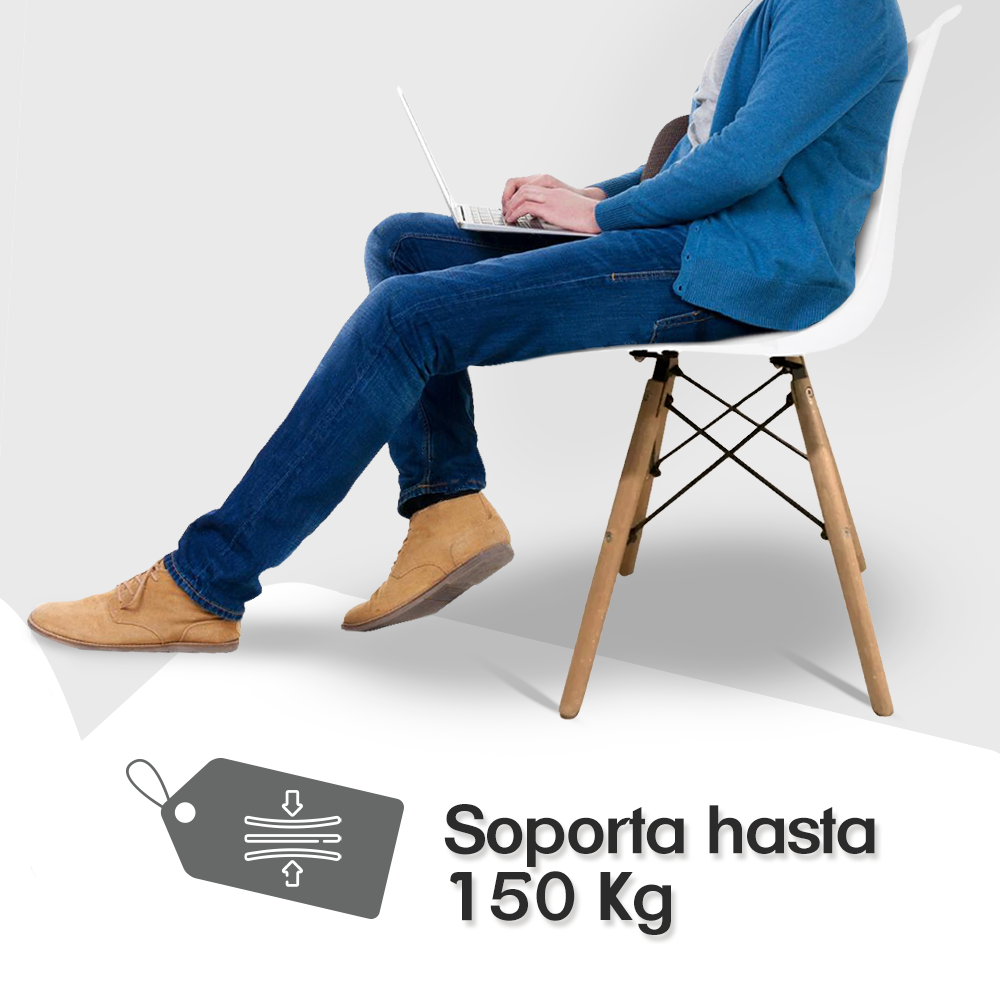 SET DE 4 SILLAS MINIMALISTAS COLOR BLANCO