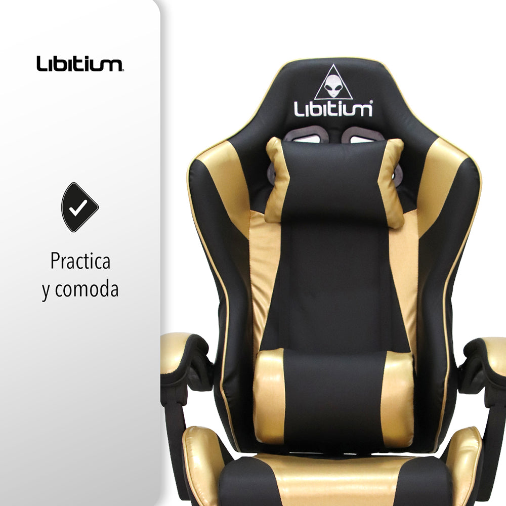 SILLA GAMER COLOR DORADO