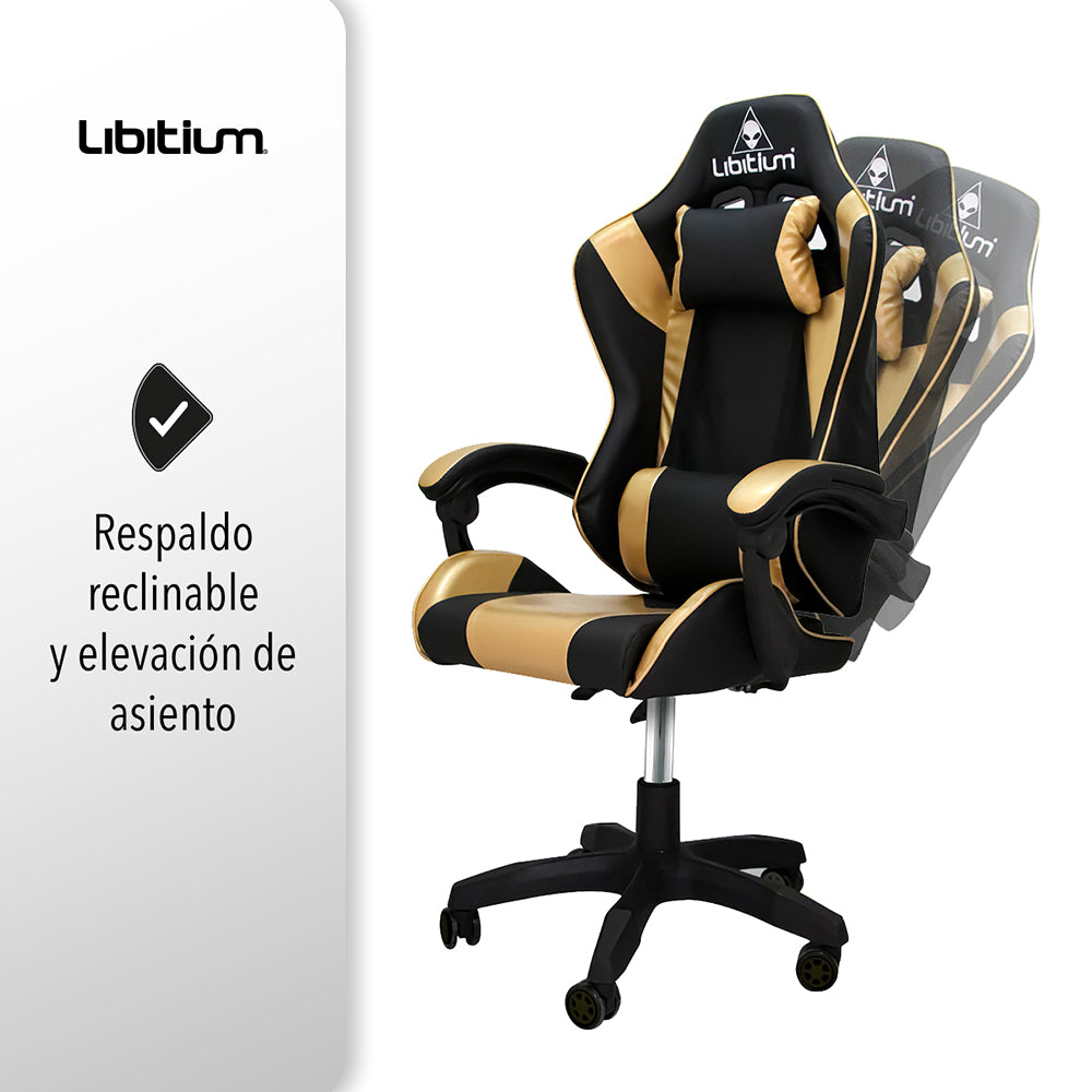 SILLA GAMER COLOR DORADO
