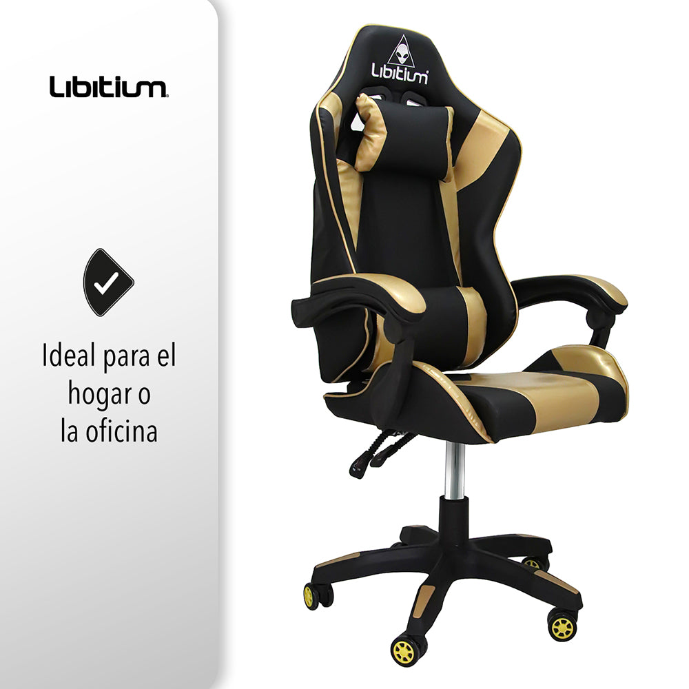 SILLA GAMER COLOR DORADO