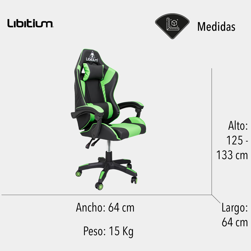 SILLA GAMER COLOR VERDE