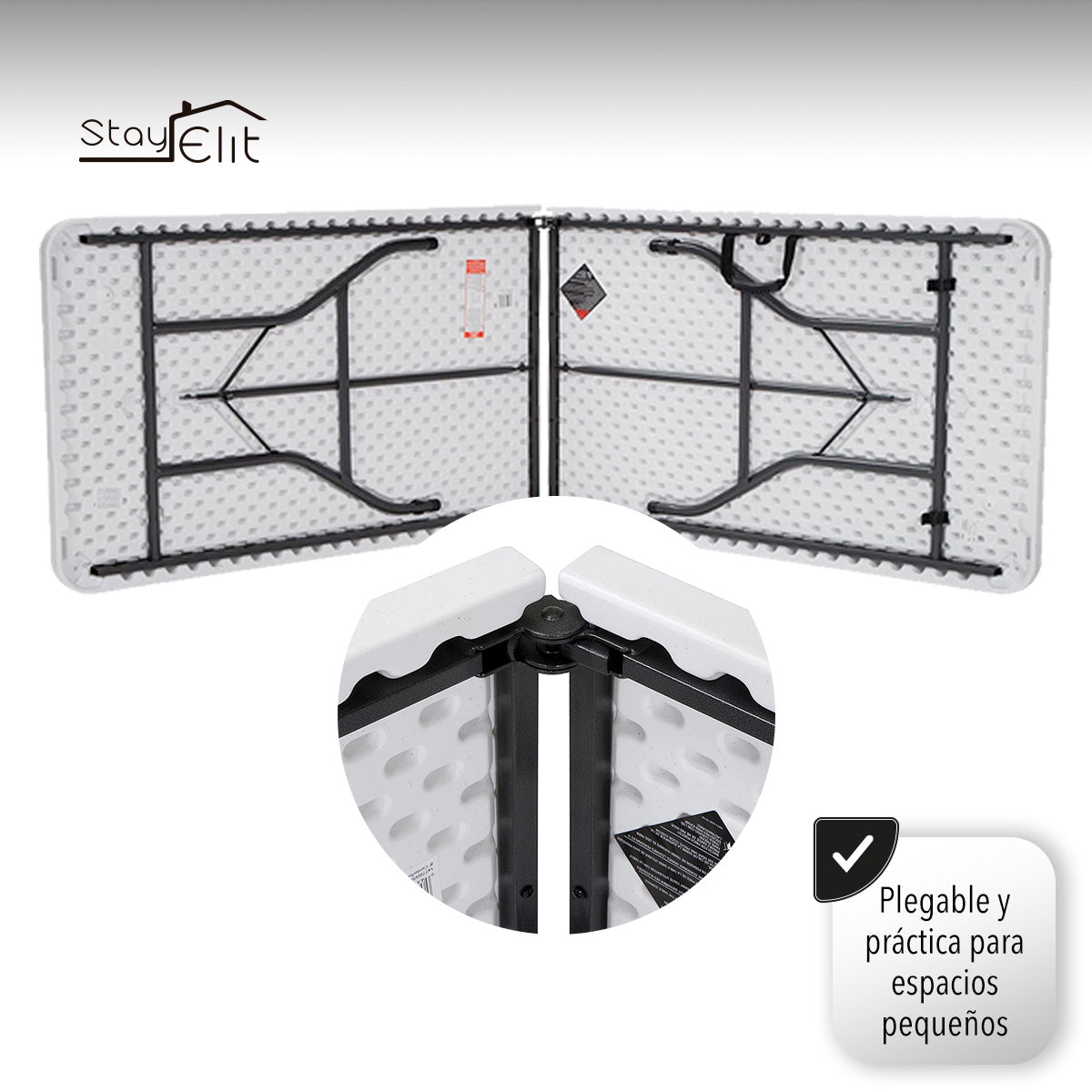 MESA PORTAFOLIO 1.8M PARA JARDIN Y EVENTOS