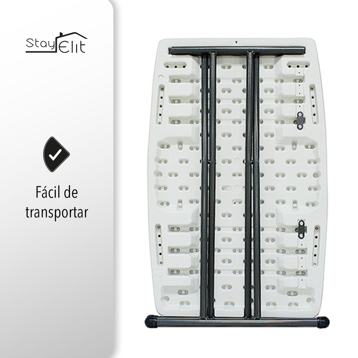 MESA DE SERVICIO PLEGABLE DE ALTURA AJUSTABLE