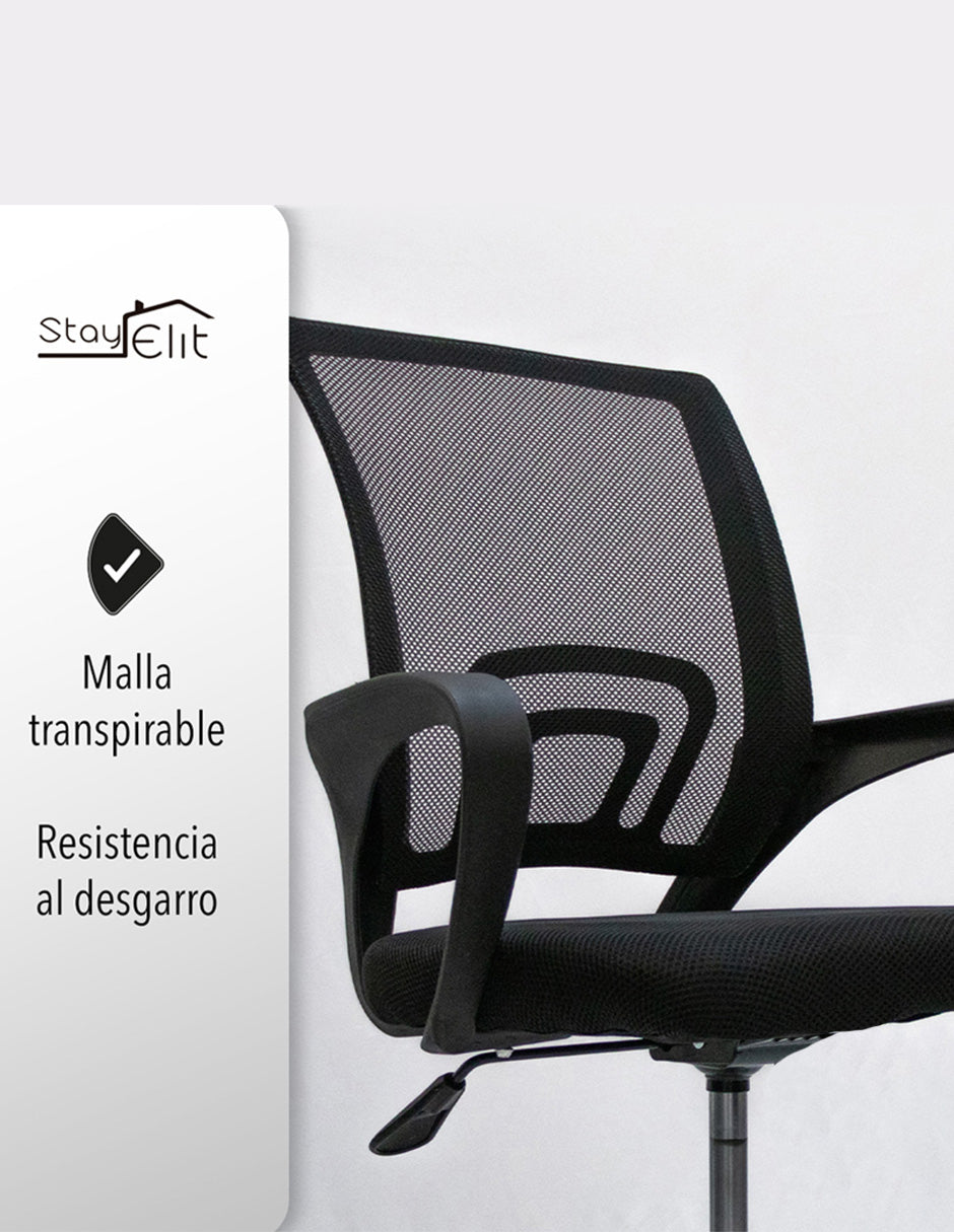SILLA DE OFICINA ERGONÓMICA COLOR NEGRA