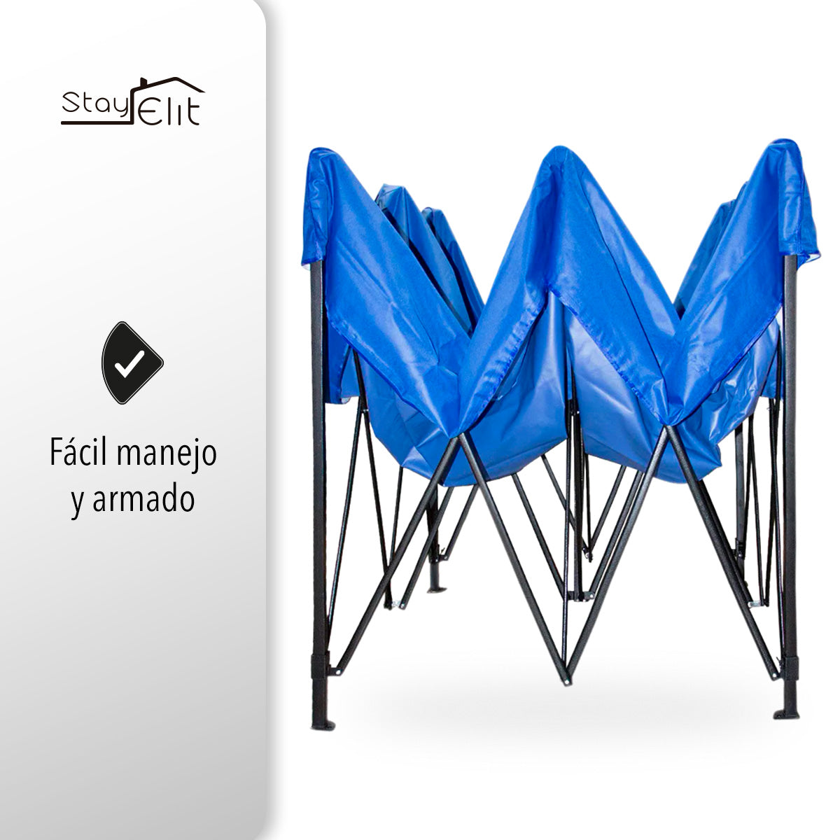 TOLDO TIPO CARPA 3X3 COLOR AZUL