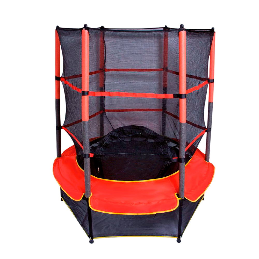 TRAMPOLÍN HEXAGONAL CON MALLA DE SEGURIDAD PARA NIÑOS