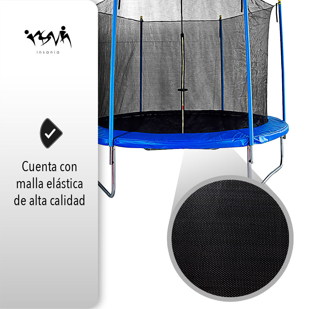 TRAMPOLÍN PARA NIÑOS CON MALLA DE 8 PIES