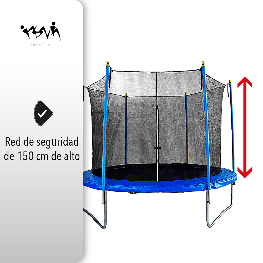 TRAMPOLÍN PARA NIÑOS CON MALLA DE 8 PIES