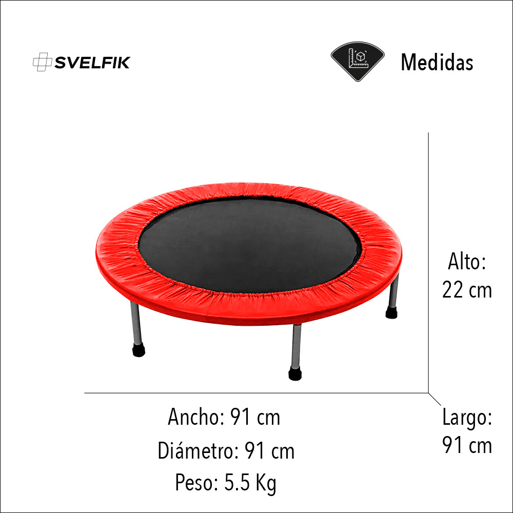 TRAMPOLÍN PARA EJERCICIO COLOR ROJO