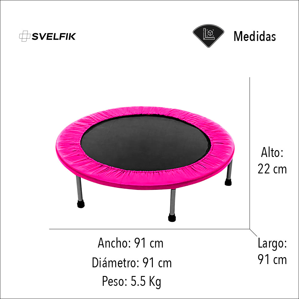 TRAMPOLÍN PARA EJERCICIO COLOR ROSA