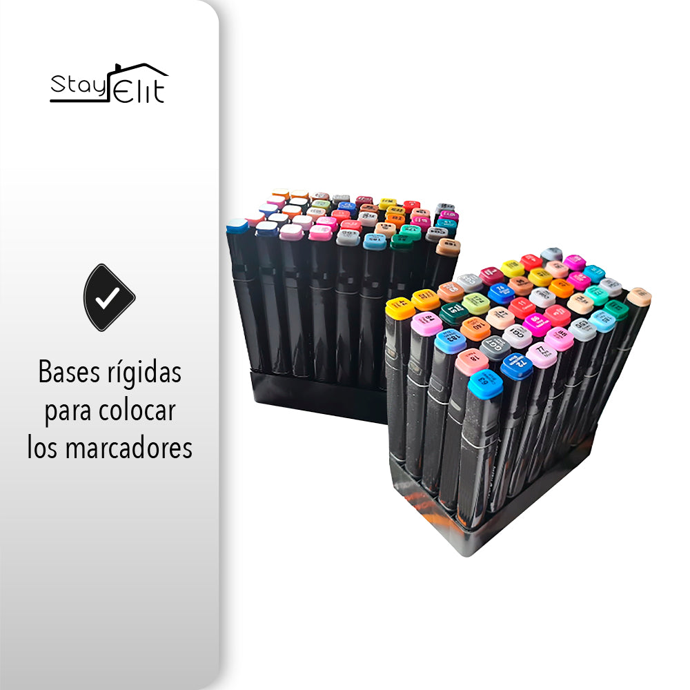 SET DE MARCADORES DOBLE PUNTA 168 PZAS