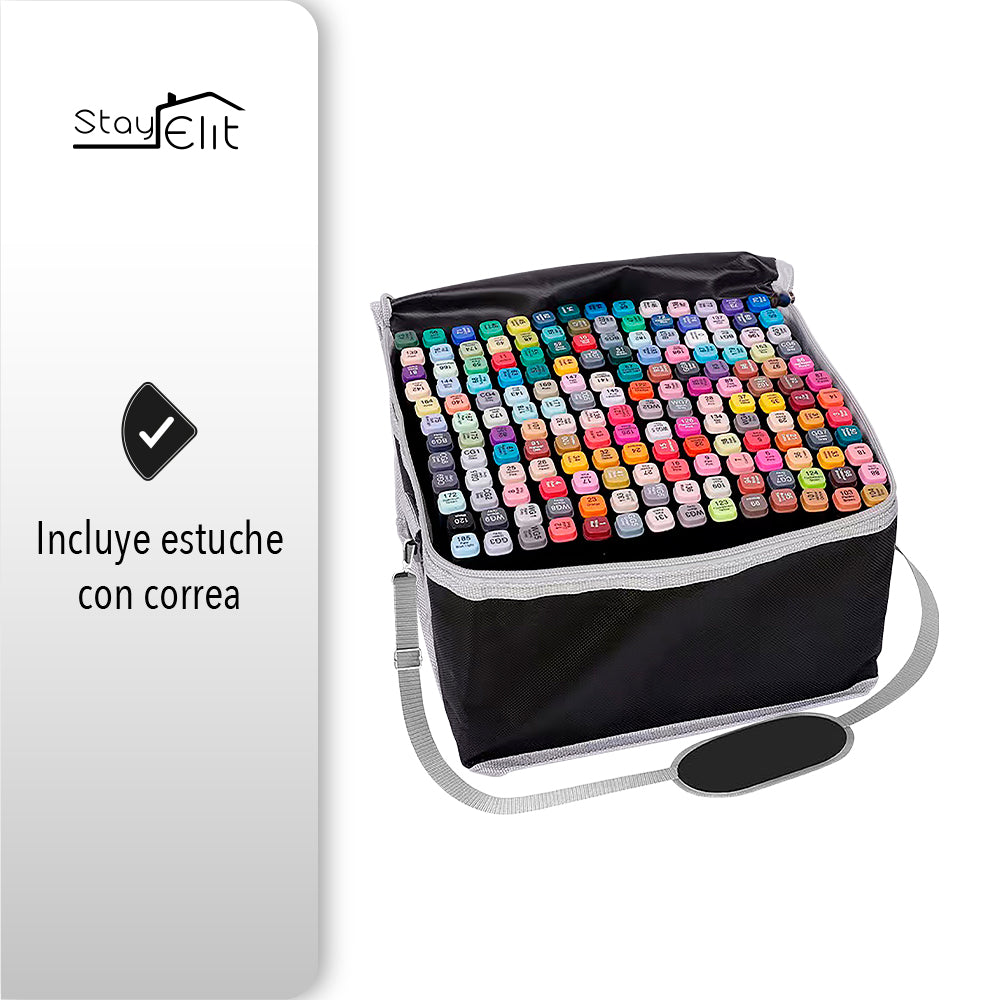 SET DE MARCADORES DOBLE PUNTA 168 PZAS