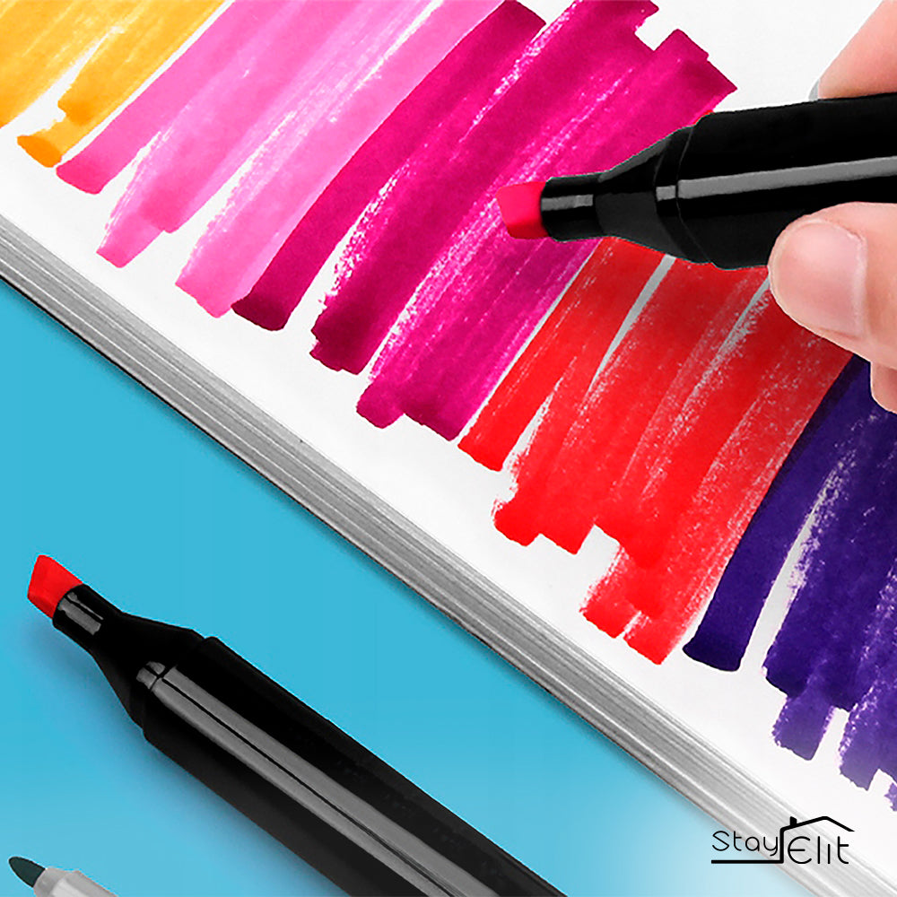 SET DE MARCADORES DOBLE PUNTA 168 PZAS